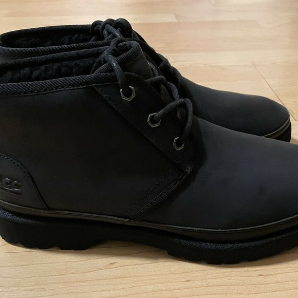 Ugg Shoes | Ugg Australia Men's Neuland WP Waterproof Black TNL Leather Boots 1106670 Size 9 | Color: Black | Size: 9 | Davidrafael874's Closet